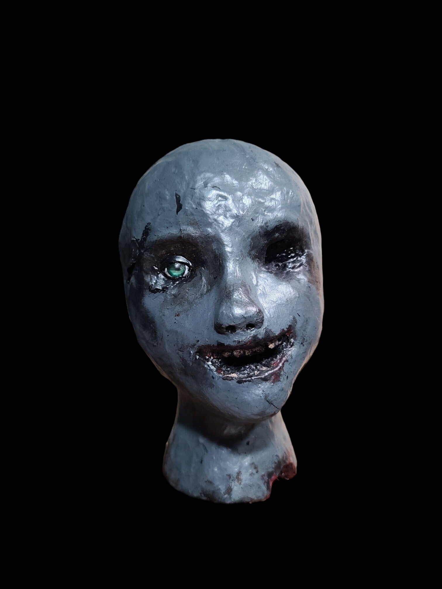 Female Grey Zombie Head