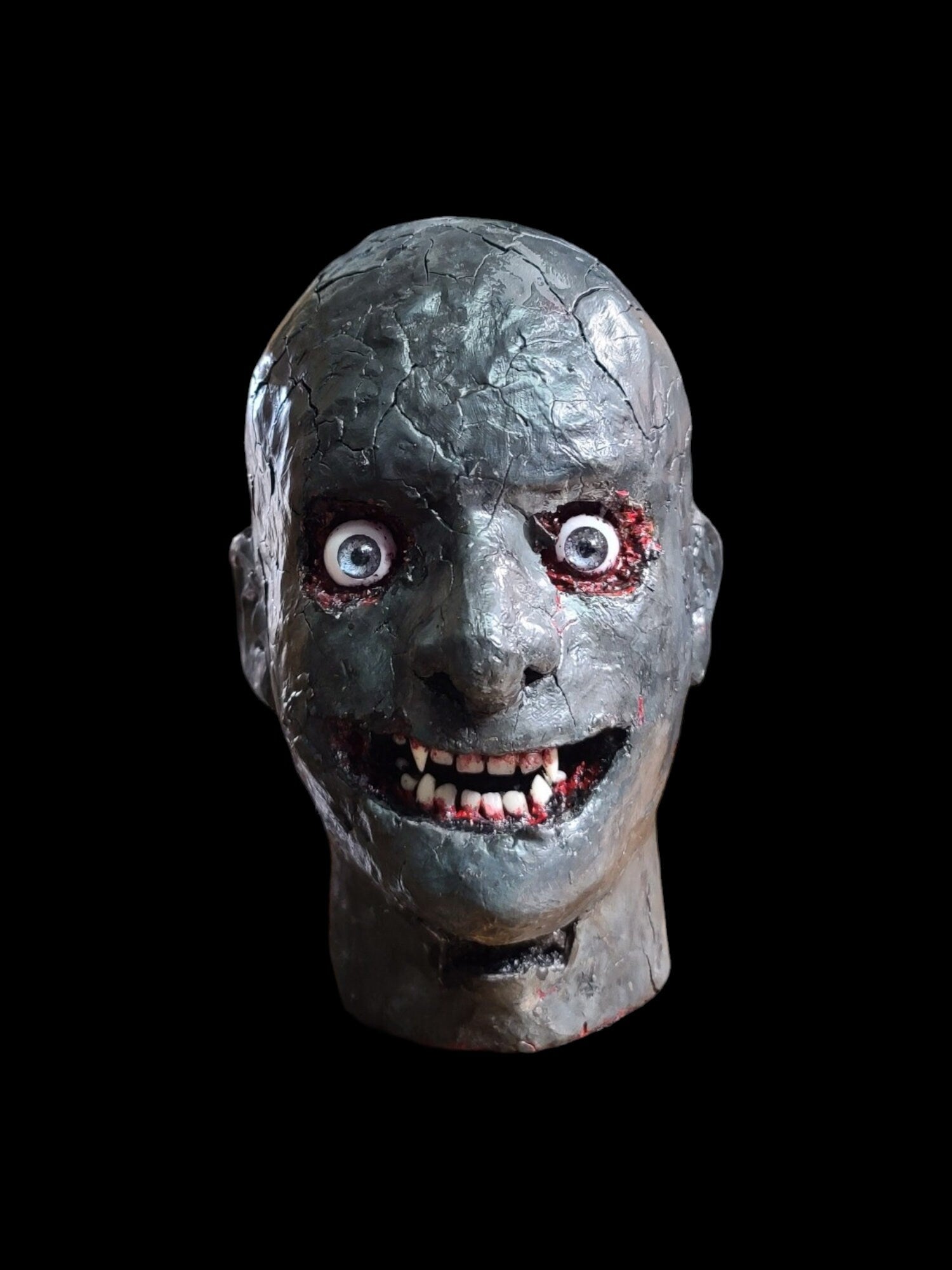 Male Gray Zombie Head